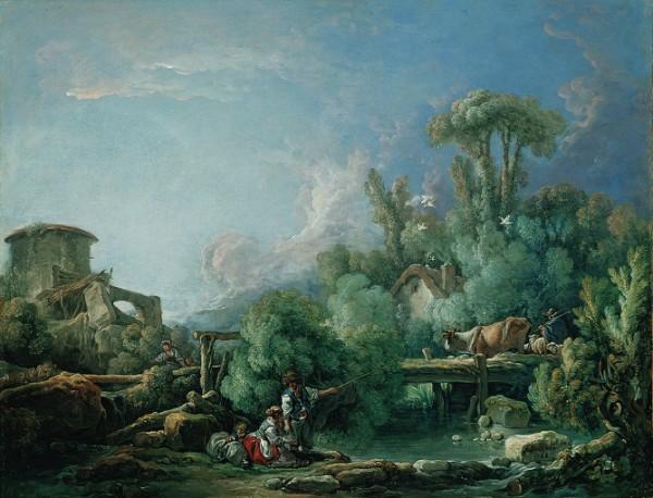 Francois Boucher Le Pecheur galant oil painting image